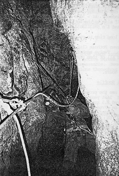 Tim Frost on the 4th pitch in Trou qui Souffle