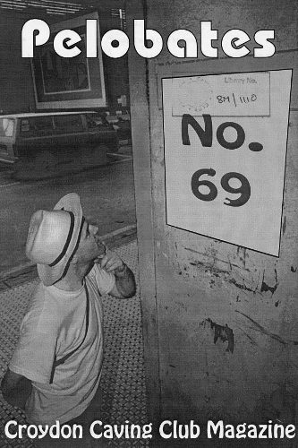 Chris Fry admiring a notice. Photo by Chris Grimmet.