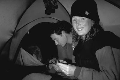 A very wet night ensued