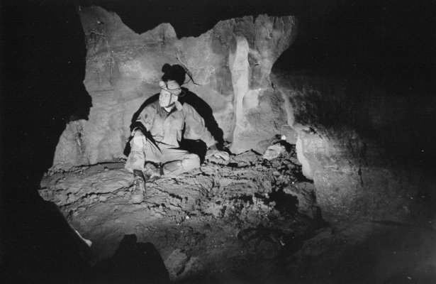 Roy Morgan in the new cave