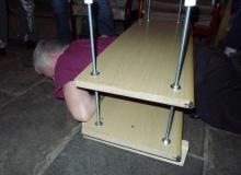 Charlie Peacock in the squeeze machine