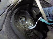 Annette descends the 100ft shaft